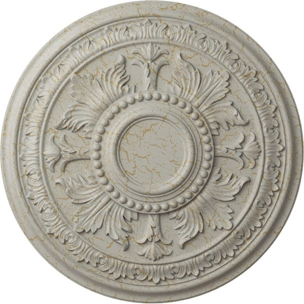 Ekena Millwork Tellson Ceiling Medallion (Fits Canopies up to 6 3/4"), 30 5/8"OD x 2 1/2"P, Pot of Cream Crackle CM30TEPCC - main